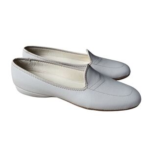 Daniel Green Meg Leather Slip On Loafer Slippers Women's  Bone White 10 Narrow